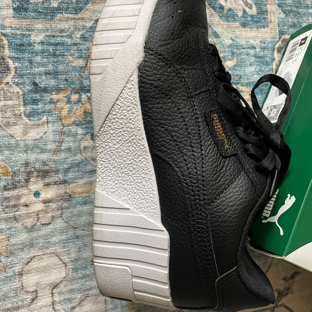 Puma Black and White Platform Sneakers - Picture 2 of 5
